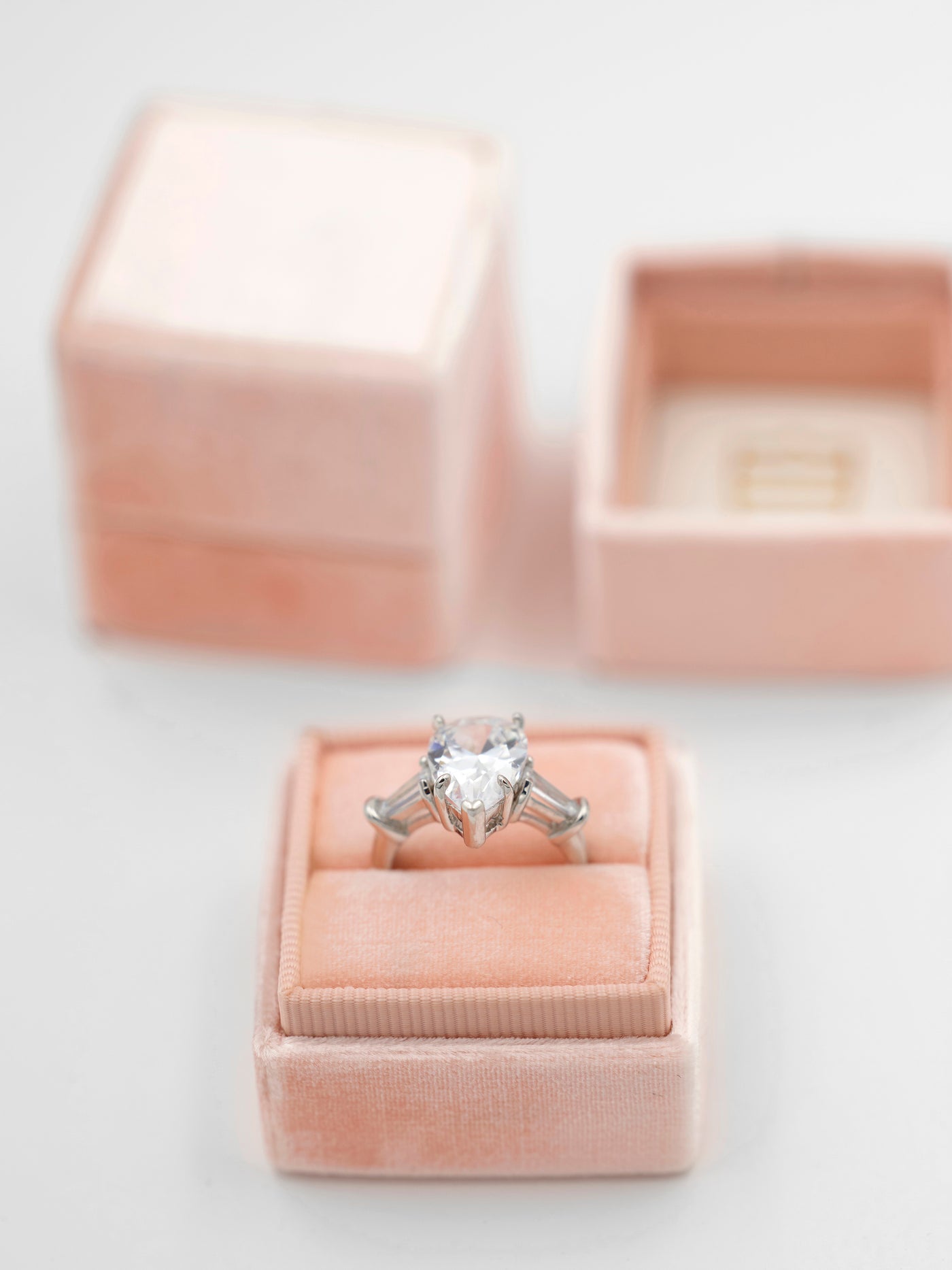 perfect engagement gift blush pink ring box for the bride