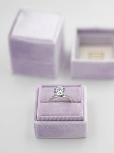 lavender light purple heirloom vintage ring box