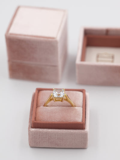 rose gold wedding engagement ring box gift