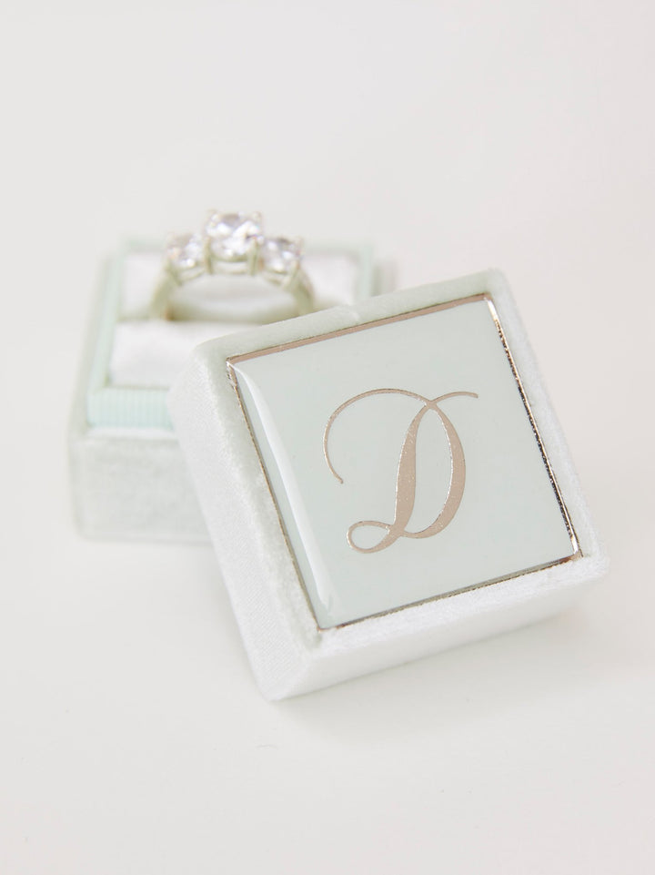 MRS RING BOX - MINT VELVET COLOR Mrs box | Accessories | Mrs Ring Box Mint Velvet Color  main image 2
