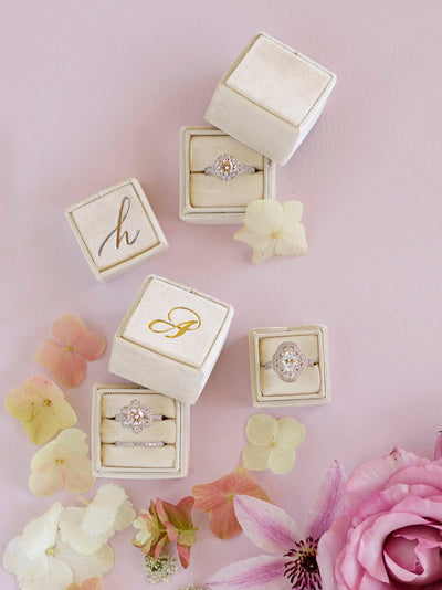 monogram custom wedding ring box