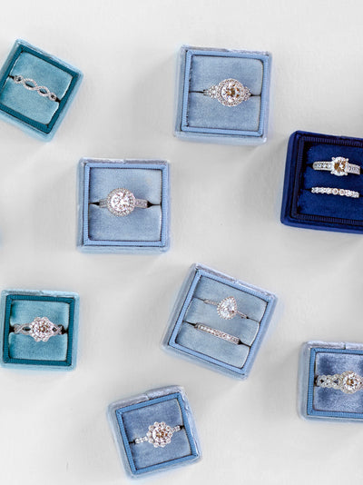 true blue wedding ring box engagement gift idea