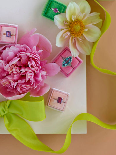 birthday gift idea dark pink velvet wedding ring box