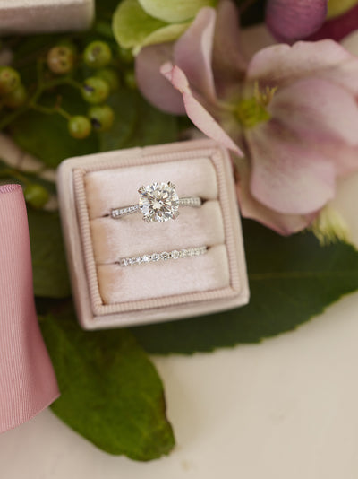 princess cut engagement ring velvet jewelry box